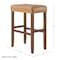Alaterre Furniture Madison Backless Bar Height Stool True Walnut Finish with Cognac PU AVMA2220 - alternate 4